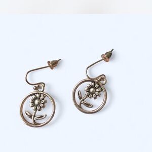 Gold Floral Earrings